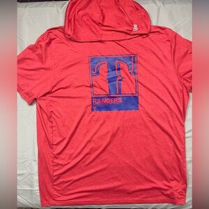 Texas Rangers New Era Hooded T-Shirt Men’s 2XL Red Blue MLB 2022
